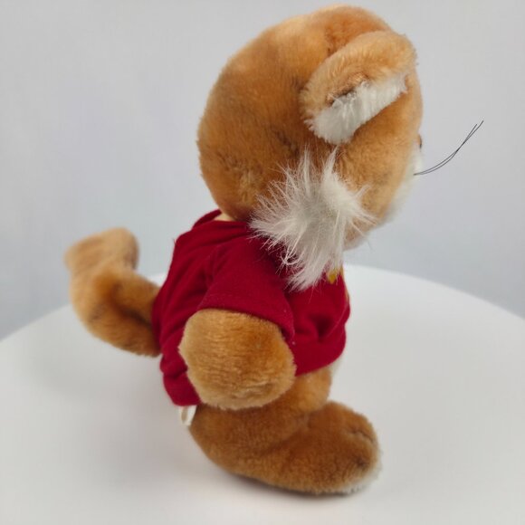 9" VINTAGE 1981 HALLMARK SHIRT TALES TYG STUFFED ANIMAL PLUSH TOY ORANGE TIGER - Picture 4 of 6